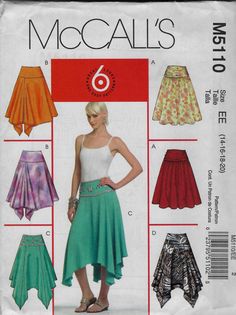 a women's skirt and top sewing pattern