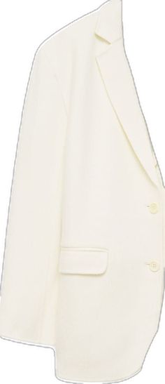 White Wool Outerwear With Notch Lapel, Cream Single Breasted Sport Coat For Business, Classic White Wool Outerwear, Cream Notch Lapel Sport Coat For Business, Formal Cream Blazer With Pockets, White Wool Suit For Work, Classic Cream Suits For Office, White Wool Outerwear For Office, Cream Double Button Blazer For Business