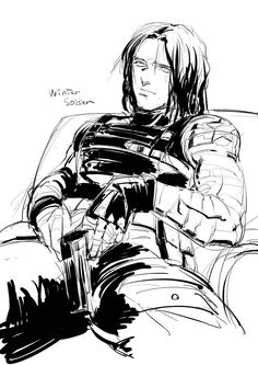 a black and white drawing of a man on a motorbike with long hair