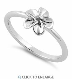 Sterling Silver Single Plumeria Flower Ring Ring Png, Gold Bridesmaid Jewelry, Silver Engraved Bracelet, Plain Silver Rings, Dainty Gold Jewelry, Real Gold Jewelry, Gem Ring, Black Onyx Ring, Gold Diamond Earrings