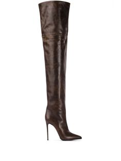 Find LE SILLA Eva 120mm Thigh-high Leather Boots on Editorialist. coffee brown calf leather pull-on style thigh-high pointed toe high stiletto heel Le Silla Shoes, Coffee Foam, Leather Boots Brown, 2023 Wishlist, Leather Thigh High Boots, High Leather Boots, Pinterest Ideas, Winter Chic, Random Ideas