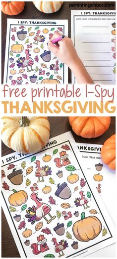 free printable i - spy thanksgiving activity for kids