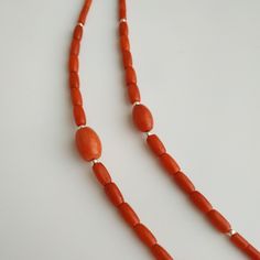 < Orange coral beaded necklace > This product made according to the model of authentic traditional Ukrainian jewelry. The coral is modern, the design is vintage. Like 99% of the coral on the market these days, this coral has been dyed. I use bamboo coral which is not endangered or threatened in any way, unlike natural pink or red coral (the production of which is forbidden almost everywhere in the world). Bamboo coral doesn't mean it's not organic. Every bead of it has a distinctive and be Ukrainian Jewelry, Big Pearl Necklace, Necklace Sale, Vintage Style Necklace, Red Coral Necklace, Coral Beads Necklace, Bamboo Coral, Big Pearl, Orange Coral