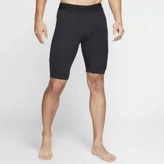 Brand New Black Sportswear Bottoms With Short Leg, Athletic Fit Black Bottoms With Built-in Shorts, Functional Sport Shorts For Events, Functional Short Bottoms For Sports Events, Functional Short Length Bottoms For Sports Events, Black Go-dry Short Leg Bottoms, Black Compression Athletic Shorts, Nike Black Activewear With Built-in Shorts, Black Training Shorts With Medium Support