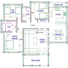 the floor plan for a house with three rooms