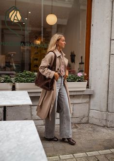 Step up your denim game with the Light Grey Celestine Jeans. Designed with a chic high rise and belt loops, these jeans offer both style and functionality with pockets on the front and back. The trendy flare cut adds a modern touch, making them a versatile addition to your wardrobe. Our models are also wearing the Blue Elise Sweater, the Beige Norma Blazer, the Blue Norma Blazer, the White Jane T-Shirt, the Grey Corentin Jacket, the White Hanae Shirt, the Grey Isak Cardigan, the Taupe Jannah Coa Gray Denim Pants Outfit, Grey Jeans Outfit, Denim Pants Outfit, Gray Denim Pants, Grey Denim Jacket, Grey Jeans, Grey Denim, Pants Outfit, Jean Outfits