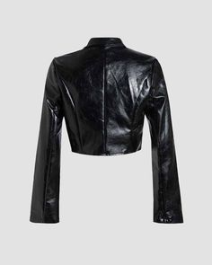 Details: Long-sleeve pleather jacket with cropped designTop Length: CroppedSleeve Length: Long SleevesMaterials:50% PU + 50% Spandex Pleather Jacket, Maxi Dresses Casual, Black Xs, Crop Top Blouse, Knitwear Cardigan, Cardigan Jacket, Black Sweaters, Shirt Blouses, Casual Dresses