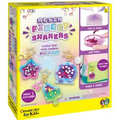 the craft kit is ready to be made with plastic beads and sequins for kids