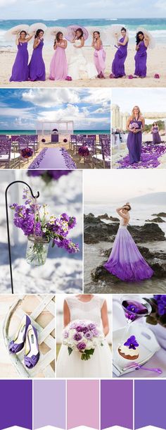 purple and white wedding color scheme