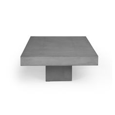 a square concrete table on a white background