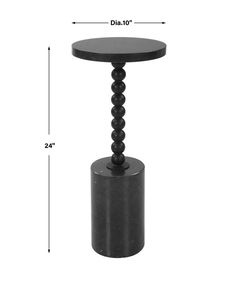 the height of a table with a black top