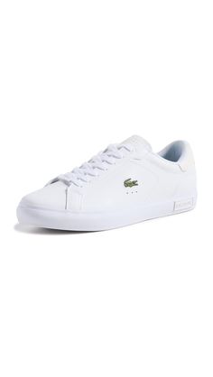 PRICES MAY VARY. Leather uppers Rubber outsole Textile linings Signature embroidered crocodile branding on the quarter Lacoste Sneakers, White Sneakers Men, Athletic Trainer, Trainers Fashion, Lacoste Men, Athletic Fashion, Mens Fashion Shoes, Fashion Sneakers, White Sneakers