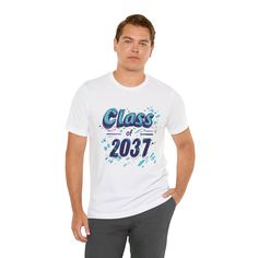 Celebrate the journey from the first day of school to graduation with our Class of 2037 Shirt! This custom-designed shirt is the perfect way to mark the beginning of an exciting educational adventure. Whether your little one is starting kindergarten or moving up a grade, this shirt will be a cherished keepsake for years to come. Why This Shirt is a Must-Have: *Personalized for Your Child: Proudly display the year your child will graduate, making this shirt a special reminder of their academic journey. *Premium Quality Fabric: Made from soft, breathable cotton, this unisex t-shirt ensures comfort throughout the day, perfect for active kids. *Durable Print: The high-quality print stands up to frequent washing, so your child can wear their shirt from the first day of school until the last day Starting Kindergarten, Graduation Shirt, Kindergarten Shirts, Active Kids, Graduation Shirts, School Shirts, First Day Of School, First Day, Last Day