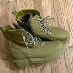 Green Army Boots From Nordstrom. Never Worn. Army Boots, Green Boots, Moto Boots, Nordstrom, Women Shoes, Wardrobe, Boots, Green, Women Shopping