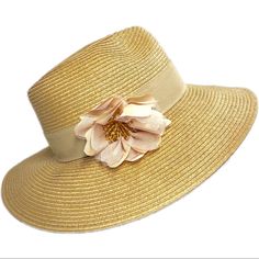 Brand New August Hat Company Sun Hat Style: Flower Beds Adjustable Head Size, Packable, Sun Protection Gold Short Brim Sun Hat For Beach, Gold Fedora Sun Hat For Summer, Gold Brimmed Summer Hat, Gold Vacation Hat With Short Brim, Casual Adjustable Gold Sun Hat, Spring Brown Boater Hat, Spring Beige Straw Bucket Hat, Gold Adjustable Casual Sun Hat, Gold Fedora Sun Hat For Spring