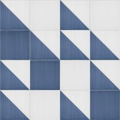 an abstract blue and white tile pattern with diagonals in the center, on top of each other