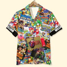 Discover personalized gifts for game lover with vibrant Hawaiian shirts! Perfect for adding a touch of tropical flair to any wardrobe or occasion. Shop now! Gift Quotes: Hawaiian Shirt, Aloha Shirt: Material: 95% Polyester - 5% Spandex Manual measurement may have a 1-3cm difference . Machine wash cold. Do not bleach. Do not dry clean. Do not tumble dry. Iron at low temp. Size chart Personalization Please complete fields required to customize options (Name/Characteristics) and recheck carefully a Multicolor Short Sleeve Hawaiian T-shirt, Summer Multicolor Short Sleeve Sublimation Design, Fun Printed Short Sleeve Shirt, Multicolor Graphic Print Top With Camp Collar, Hawaiian Multicolor Camp Shirt With Sublimation Print, Multicolor Hawaiian Camp Shirt With Sublimation Print, Hawaiian Multicolor Tops With Sublimation Print, Hawaiian Multicolor Tops With All Over Print, Hawaiian Multicolor Top With All Over Print