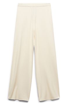 Feel at ease in these cozy knit pants punctuated with wide legs and topped with a comfortable pull-on waist. Pull-on style 75% viscose, 25% polyester Machine wash, line dry Imported