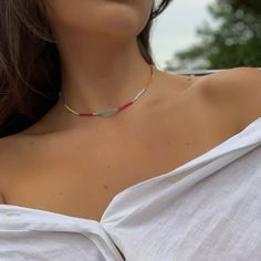 Details: Handstrung in NYC Colorful Beaded Necklace, Pink Out, Two Faces, Greek Goddess, Fashion Advice, Choker Necklace, Beaded Necklace, Pink, Color