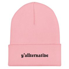 Introducing our 'Yallternative' Gothic Knit Beanie – a perfect blend of southern charm and goth style. Designed for those who embrace an unconventional fusion of cultures, this beanie is a standout accessory in any wardrobe. Key Features: Supreme Comfort: Constructed from 100% Turbo Acrylic, ensuring a warm, snug fit without compromising on skin comfort. Perfect Fit: At 12″ (30 cm) in length, it offers a snug, form-fitting style that's universally flattering. Hypoallergenic: Ideal for everyone, Moody Vibes, Font Embroidery, Gothic Font, Bag Patches, Gothic Fonts, Edgy Aesthetic, Set Boundaries, Gothic Gifts, Goth Style