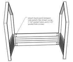 the back side of a folding chair with measurements for each seat and back panel area