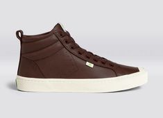 CARIUMA : Women's High Top Brown Leather Sneaker | The OCA High Brown Leather Sneakers, Sneakers High Top, Leather Sneakers Men, White High Tops, Mens High Tops, Black Gums, Sneaker Men, Comfortable Sneakers, Low Sneakers