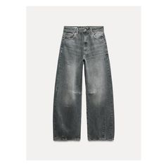 MID WAIST - BAGGY BALLOONJeans with a mid waist and five pockets. Twisted seams. Front zip and metal button closure.