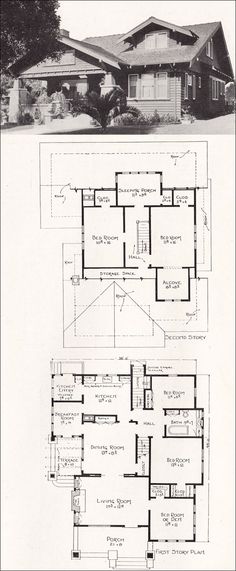 an old house with two floors and three windows in the same floor plan, as well as