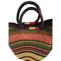 Inspired by Saint -Tropez French Riveria town this amazing elegant African Bolga Basket from the Bolgatanga region of Ghana ,high quality, beautiful and durable baskets from thick, tough elephant grass and leather handle A popular choice among green shoppers, busy mothers and picnic planners worldwide,.. Care . easily reshape your basket by lightly spraying with water, press into shape by hand, then let dry.18" H by 20" W by 10" D Traditional Multicolor Bucket Straw Bag, Traditional Multicolor Woven Straw Bag, Traditional Multicolor Straw Bag With Weaving, Traditional Multicolor Straw Bag Fair Trade, Traditional Multicolor Straw Bag For Market, Traditional Bucket Straw Bag, Traditional Multicolor Fair Trade Straw Bag, Traditional Fair Trade Straw Bag, Artisan Multicolor Bucket Straw Bag