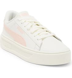 PUMA Smash V3 Platform Sneaker (Women) | Nordstromrack Mid-top Platform Sneakers With Textured Sole For Sports, Chunky Platform Sneakers For Sports, White Platform Sneakers With Textured Sole, White Synthetic Platform Sneakers With Boost Midsole, White Platform Sneakers With Boost Midsole, Athleisure Platform Sneakers With Round Toe And White Sole, Lace-up Platform Sneakers For Light Sports, Synthetic Platform Sneakers For Light Sports With Laces, Platform Sneakers With Laces For Light Sports