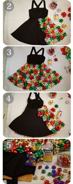 the instructions to make a dress out of candy