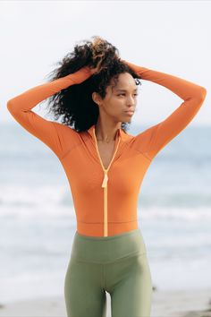 Styling tip: pair our new one-piece swimsuits with our leggings for full body coverage so that you’re free to stay in the sun all day without worry! Coverage Swimsuit, Full Coverage Swimsuit, Body Suits, Sleeve Swimsuit, Long Sleeve Swimsuit, Color Full, Swimwear Outfit, One Piece For Women, Copper Color