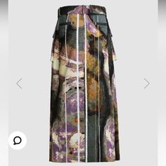 Beautiful Multi-Color Abstract Printed Denim Maxi Skirt, Great For Cooler Climates Or Fall Attire. Can Be Dressed Up Or Down. Size Medium Nwt 100% Cotton Medium Weight Material Slight Stretch Purple Asymmetrical Skirt For Spring, Urban Revivo, Fall Attire, Multicolor Skirt, Tiered Maxi Skirt, Wrap Maxi Skirt, Denim Maxi, Printed Skirt, Printed Maxi Skirts