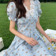 Cottagecore Fashion Dresses, Cottage Core Fashion, Cottagecore Summer, Style Kawaii, Cottagecore Outfits, Cottage Fairy, Aesthetic Cottagecore, Mori Girl Fashion, Cottagecore Fashion