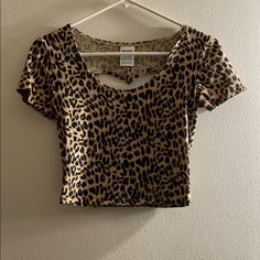 Victoria’s Secret Pink Leopard Print Crop Top With Heart Cut Out On The Back. Never Worn, Great Condition! Pink Leopard Print Top, Cute Summer Tops In Leopard Print, Cute Leopard Print Summer Tops, Fitted Casual Leopard Print Tops, Spring Casual Leopard Print Crop Top, Casual Leopard Print Crop Top For Spring, Heart Cut Out, Pink Leopard Print, Leopard Print Top