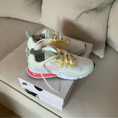 Nwt Nike Air Max 270 React Size 7.5 In Color Pale Ivory / Summit White . Brand New , Never Used Comes With All Original Package . Original Price $160 . Nike Air Max 270 React, Air Max 270 React, 270 React, Nike Air Max 270, Air Max 270, White Brand, White Nikes, Womens Shoes Sneakers, Air Max