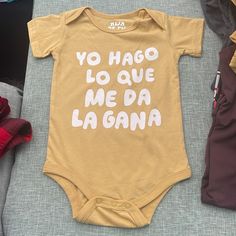 Wear Your Culture Hija De Tu Madre Baby Onesie Target Yellow Short Sleeve Size 6-9 M 60% Cotton 40% Polyester Baby Onsie, Yellow Short, Hispanic Heritage Month, Hispanic Heritage, Heritage Month, Yellow Shorts, Gold Yellow, Kids Wear, Baby Onesies