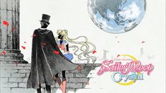 an image of a man and woman on the cover of sailor moon crystal magazine,