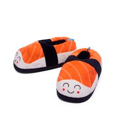 Sashimi rollin', they hatin'... Moshi moshi! Please welcome to the stage... Shoe-shi slippers Probably our most ado-raw-ble footwear yet, just one look at they're cute little smiles will guarantee to maki you feel rice.  Why did the sushi cross the road? Sushi could get to the other side! Go wherever you want in our new Sushi Slippers, which have a soft rubber sole and a squishy footbed with an elasticated back to keep your feet snugger than a well-wrapped California roll. Shoe-shi slippers' flexible fit and all-round gorgeousness make them more versatile than a bowl of white rice and they're the perfect accessory for your next sushi night!   FEATURES 🍣 No chopsticks needed 🍣 Perfect for indoor and outdoor use 🍣 The ideal gift for your soymate 🍣 Salmon nigiri special 🍣 Available in 3 Funny Slippers, Sushi Party, Sushi Night, California Roll, Hello Kitty Characters, Centre Commercial, White Elephant, The Ultimate Gift, Secret Santa Gifts