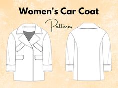 the women's car coat pattern is shown