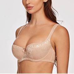 Brand New! Product Details About This Item Fabric Type 90% Polyamide, 10% Spandex Care Instructions Hand Wash Only Closure Type Hook And Eye Underwire Type Underwire About This Item Balconette-Style Padded Bra With Beautiful Lace Lightly Padded Cups Provides Natural Round Shape Adjustable Padded Straps For All-Day Comfort Underwire Designed To Provide Great Support The Two-Part Cup Silhouette Lifts Breasts Giving A Rounded Bust And Abundant Cleavage Feminine Beige Bra With Medium Bust Support, Beige Full Cup Padded Bra, Beige Padded Underwire Bra, Beige Underwire Bra, Feminine Lined Bra, Feminine Beige Bra With Padded Cups, Beige Push-up Bra With Lined Body, Elegant Lined Beige Bra, Elegant Beige Lined Bra