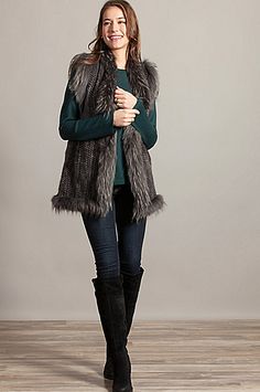 Hand fashioned in Danish mink fur that’s knitted, and lavishly trimmed in soft raccoon fur for a luxurious border finish. Free shipping + returns. Fitted Winter Vest With Faux Fur Trim, Winter Faux Fur Vest With Fur Trim, Winter Faux Fur Vest With Trim, Sleeveless Fur Coat With Faux Fur Trim For Fall, Sleeveless Fur Coat With Faux Fur Trim, Sleeveless Faux Fur Coat With Fur Trim, Fall Sheepskin Sleeveless Vest, Sleeveless Sheepskin Vest For Fall, Fitted Sleeveless Faux Fur Vest