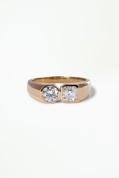 an image of two stone ring on white background