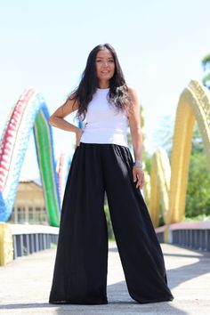 All items are shipped Thailand Post .Free upgrade to D.H.L Express when you buy 2 or more. The USA only. Made in 100% cotton soft , light and very comfy . These bell bottom pants have a cute design . They allow you to adjust the bottom of the hemline with 4 ties on the inside of the leg . Tighten the ties to create a draped look or tie loosely for a bell-bottom hemline. Fantastic flare of 54''inches . The pants are half lined with an elastic waist band. They flare out 54'' inches at the hemline Stretch Cotton Wide Leg Pants, Wide Leg Cotton Pants With Elastic Waistband, Non-stretch Cotton Wide Leg Pants, Wide Leg Cotton Pants With Loosely Fitted Hips, Non-stretch Wide Leg Cotton Pants, Full Length Cotton Wide Leg Pants, Stretch Cotton Wide-leg Pants, Wide Leg Stretch Cotton Pants, Stretch Wide Leg Cotton Pants