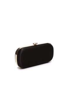 Presenting the Petite Black Bella Clutch—a compact, duchess satin designer clutch, fine-tuned for your bridal and evening affairs. This slim, mini clutch subtly takes the spotlight at any fancy black-tie event, making its presence known with a touch of elegance and power. Size Petite: 8" x 4" x 2" Details: Italian Duchess Satin, hardshell metal frame, fabric interior with pocket, top clasp closure Imaginatively conceived with a contemporary design, the Petite Black Bella Clutch is handcrafted by Sophie Bush, Frame Fabric, Bridal Purse, Custom Handbags, Satin Clutch, Heirloom Wedding, Engraved Plaque, Duchess Satin, Bridal Clutch