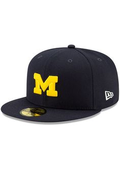 This Michigan Wolverines Navy Blue Fitted Hat features a front team logo. You'll be ready to show your Wolverines pride with this Cap! Go Michigan! Front embroidered team logo, Fashion alternate colorway, Side New Era logo, Fitted 59FIFTY sizing, Polyester material, Wipe clean with cloth or cleaning kit, 4 Snap Back Hats Men, Colorful Hat, New Era Logo, Color Rush, New Era Fitted, Michigan Wolverines, New Era Cap, Cool Hats, Mens Navy