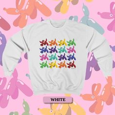 Balloon Dog Sweatshirt / Kidcore Clothing / Indie Sweatshirt / - Etsy Kidcore Sweater, Kidcore Jacket, Kidcore Bracelet Boogzel Apparel, Kidcore Cardigan, Indie Sweatshirt, Kidcore Sweatshirts & Hoodies, Kidcore Clothing, Dog Sweatshirt, Balloon Dog