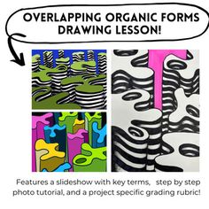 an advertisement with text describing how to use the art technique for creating organic forms and drawings