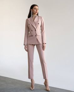 Classic Pants Suit Womens, Beige Formal Pantsuit for Women, Office Wear for Women, Interview Pantsuit for Women - Etsy Egypt Formal Pantsuit, Pantsuit For Women, Women Office Wear, Office Wear For Women, Haitian Creole, Office Wear Women, Suiting Fabric, Pantsuits For Women, Classic Pants