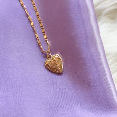 Dainty Diana Necklace - Luna Lifted Symbolic Necklace For Her, Symbolic Necklace As A Gift For Her, Mystical Gold Engraved Necklace, Mystical Engraved Gold Necklace, Dainty Engraved Locket Necklace, Engraved Heart Pendant Necklace, Pendant Locket Necklace As Gift For Her, Mystical Engraved Necklace For Gift, Handmade Mystical Necklace